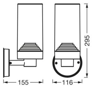 Aplică de exterior Ledvance AMBER 1xE27/20W/230V IP44