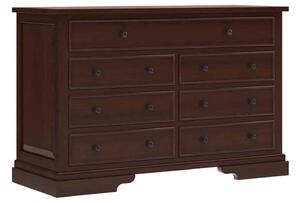 Comodă lemn masiv nuc Louis 7 Sertare, 145 × 55 × 90 cm