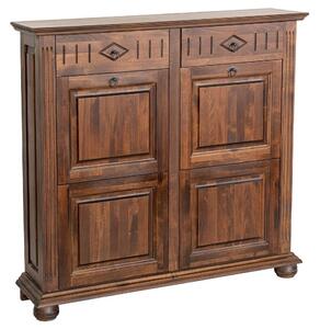 Dulap lemn masiv maro Pantofi Sonya, 115 × 29 × 110 cm