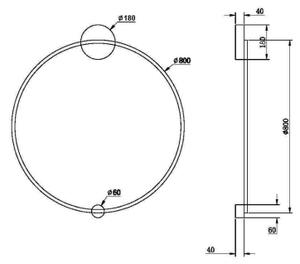 Aplică LED Maytoni MOD005WL-L46BSK1 HALO LED/47W/230V