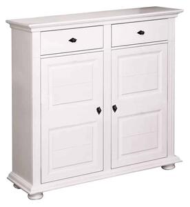 Dulap lemn masiv alb Pantofi Ariana, 115 × 37,5 × 115 cm