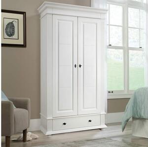 Dulap lemn masiv alb Ariana, 110 × 46 × 200 cm
