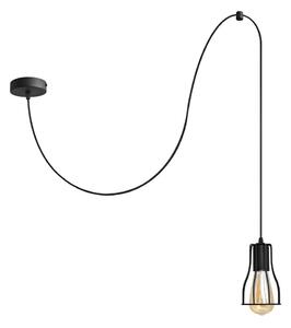 Lustră pe cablu TUBE 1xE27/15W/230V negru