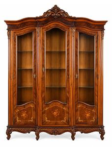 Vitrină lemn masiv 3 Uși Edward, 177,6 × 56 × 230 cm - Standard