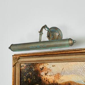 Lindby lampă tablou Kalea, 46 cm, 2 becuri, verdigris, E14, reglabil, Bronz / Alamă Veche, Camera de zi / sufragerie, Metal, Antichitate
