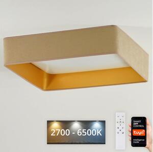 Plafonieră LED dimabilă Brilagi VELVET SQUARE LED/36W/230V Wi-Fi Tuya bej + telecomandă