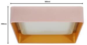 Brilagi-LED Corp de iluminat dimabil VELVET SQUARE LED/36W/230V Wi-Fi Tuya + telecomandă, roz