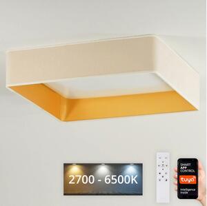 Plafonieră LED dimabilă Brilagi VELVET SQUARE LED/36W/230V Wi-Fi Tuya crem + telecomandă