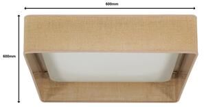 Brilagi-LED Corp de iluminat dimabil VELVET SQUARE LED/36W/230V Wi-Fi Tuya + telecomandă, maro