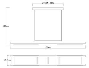 Lustră LED pe cablu Globo 67266H ILLA LED/30W/230V