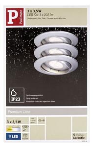 Paulmann 92516 - Set 3x LED GU10 3,5W corp iluminat baie 230V