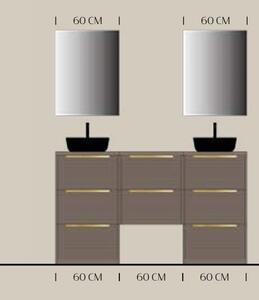 Set lemn masiv mobilier baie suspendat Serina 120/160/176/180 cm - 180 L