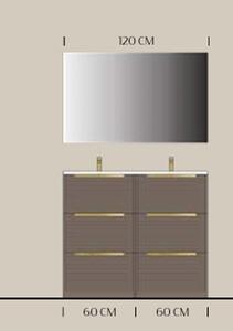 Set lemn masiv mobilier baie suspendat Serina 120/160/176/180 cm - 120 L