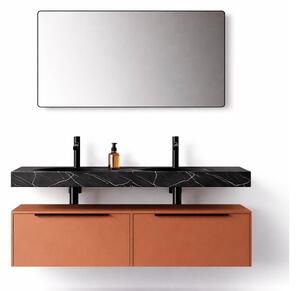 Set lemn masiv mobilier baie suspendat Avena 120 cm Personalizabil