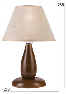 Lampă de masă PERA 1xE27/60W/230V maro închis/fag