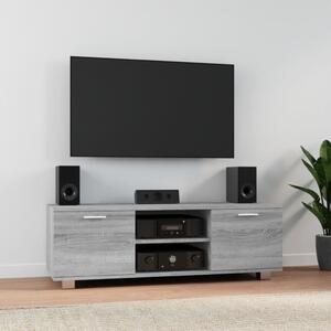 Comodă TV, gri sonoma, 120x40,5x35 cm, lemn prelucrat