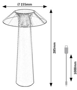 Lampă LED dimabilă de masă Rabalux 77062 ASSEN LED/5W/5V IP44 negru