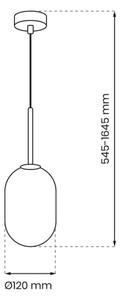 Lustră pe cablu ALIAS 1xG9/8W/230V d. 12 cm negru/gri