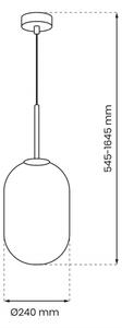 Lustră pe cablu ALIAS 1xE14/40W/230V d. 24 cm auriu