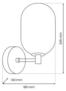 Lampă de perete ALIAS 1xG9/8W/230V negru/gri