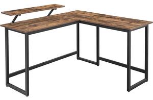 Masa calculator in forma de L, masuta coltar 140 x 130 x 89 cm | VASAGLE