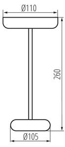 Lampă LED reîncărcabilă dimabilă Kanlux 37314 FLUXY LED/1,7W/1800 mAh IP44 galben