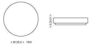 Plafonieră LED pentru baie Ecolite W3090-18W LIRA LED/18W/230V IP44 alb