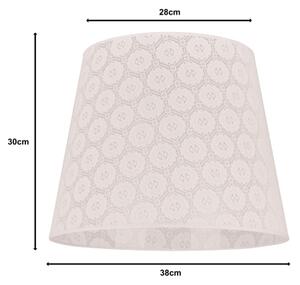 Duolla - Abajur pentru lampă de podea CLASSIC L E27 pr. 38 cm alb