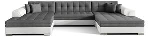 Colțar lemn masiv extensibil Vento Personalizabil, 359 × 165 × 87 cm - Sawana 05 - Soft 17
