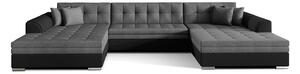Colțar lemn masiv extensibil Vento Personalizabil, 359 × 165 × 87 cm - Sawana 05 - Soft 11