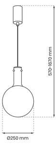 Lustră pe cablu TORONTO 1xGU10/8W/230V auriu