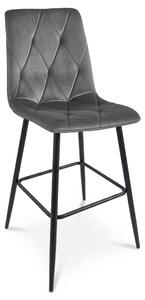 Scaun Bar Fido XL Catifea Gri Inchis