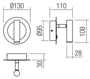 Spot LED de perete CLOSER LED/6W/230V alb Redo 01-3089