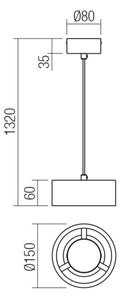 Lustră LED pe cablu PUNKT LED/6W/230V alamă Redo 01-3100