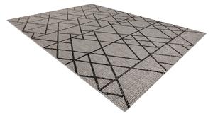 Covor sisal Floorlux 20508 argint si negru Triunghiuri