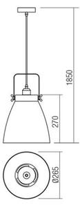 Lustră pe cablu Redo 01-1311 ARNE 1xE27/42W/230V alb