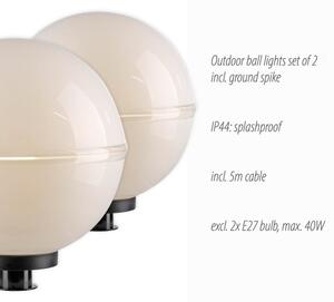 SET 2x lampă de exterior Leuchten Direkt 19324-16-2 1xE27/40W/230V d. 40 cm IP44