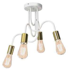 Lustră aplicată DOW 4xE27/60W/230V albă/aurie