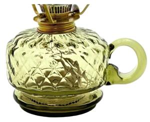 Lampă cu gaz lampant MONIKA 34 cm verde-pădure carouri