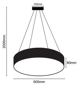 Lustră LED pe cablu LED/35W/230V 4000K d. 60 cm