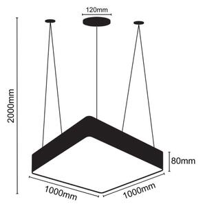 Lustră LED pe cablu LED/170W/230V 4000K 100x100 cm
