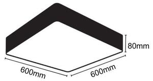 Plafonieră LED/65W/230V 4000K d. 60x60 cm