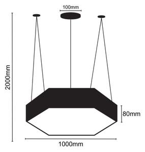 Lustră LED pe cablu LED/100W/230V 4000K d. 100 cm
