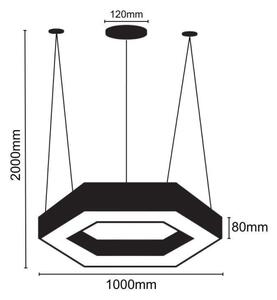 Lustră LED pe cablu LED/50W/230V 4000K d. 100 cm