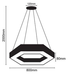 Lustră LED pe cablu LED/40W/230V 4000K d. 80 cm