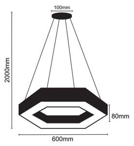 Lustră LED pe cablu LED/28W/230V 4000K d. 60 cm