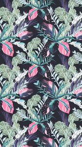 Prosop de plaja NIGHT BLOSSOM 100x180 cm negru, 100% microfibra