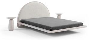 Pat lemn masiv levitant Visby Personalizabil - 120x200, Fara, Alb