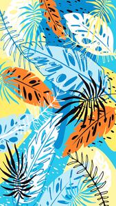 Prosop de plaja SUMMER FRESH 100x180 cm colorat, 100% microfibra