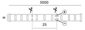 Bandă LED/50W/12V 5 m 4000K